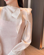 [ Pre-order ] Amelie Pearl Tweed Dress