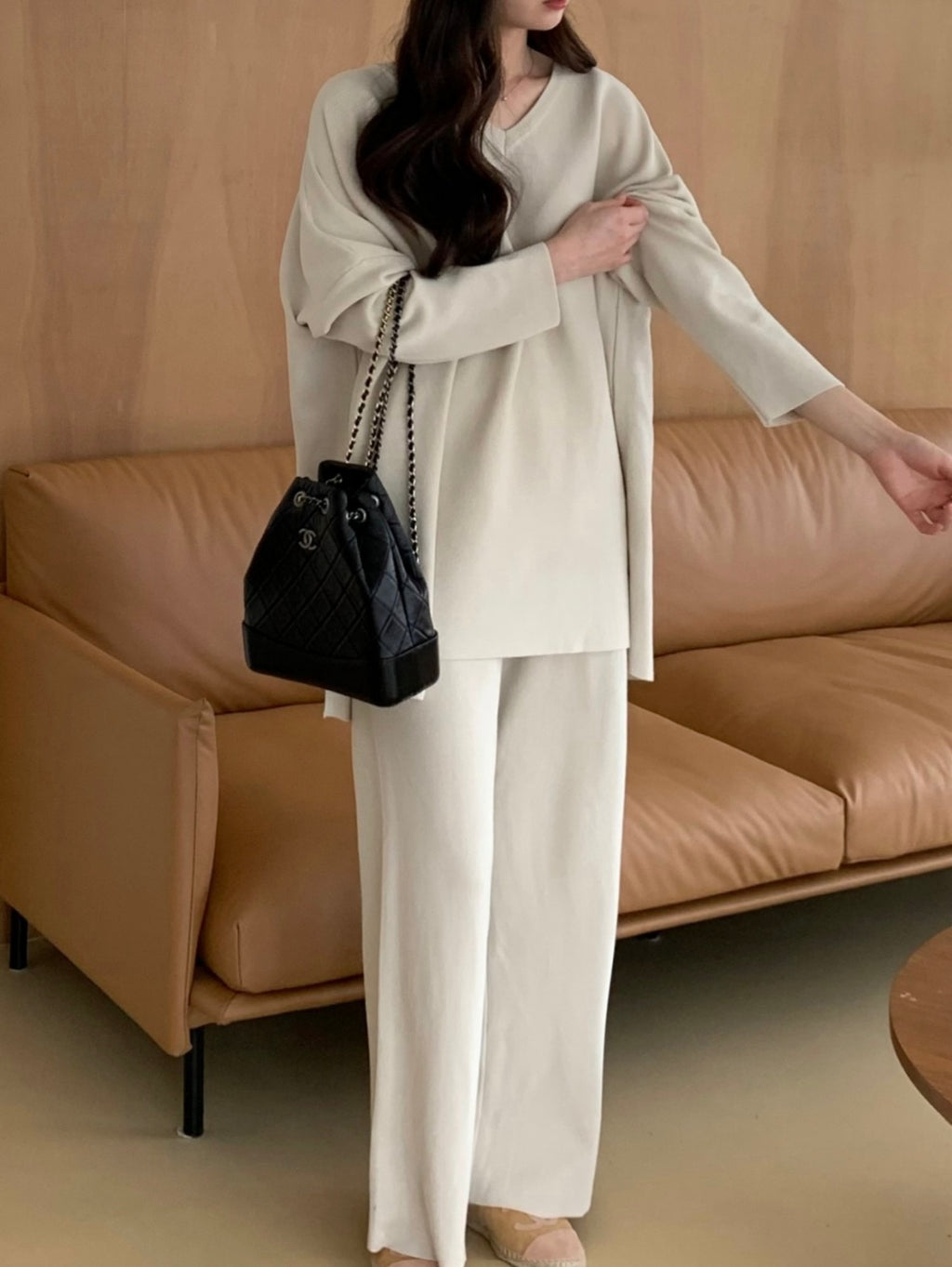 Latte Loose Two-Piece Set