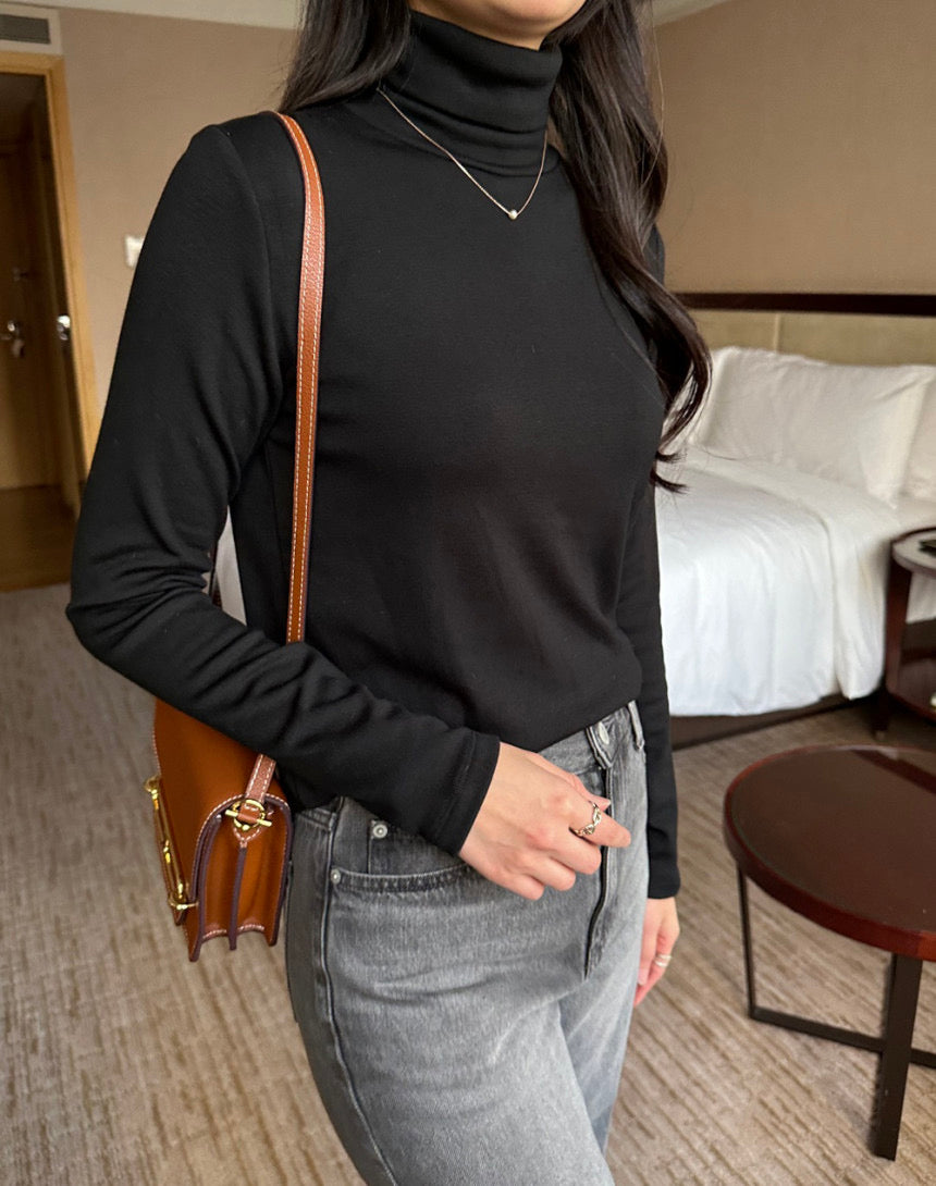 Mari Brushed Turtle-Neck