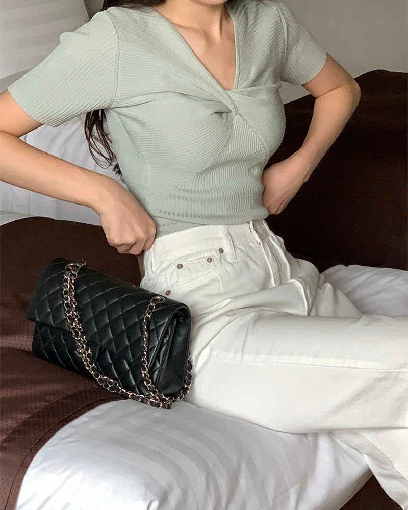 Twist Short Sleeves Knit