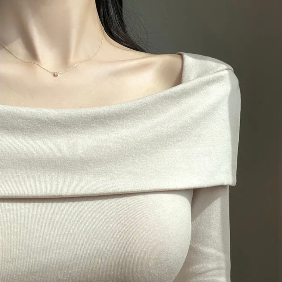 Unbalanced Shoulder Long Sleeve