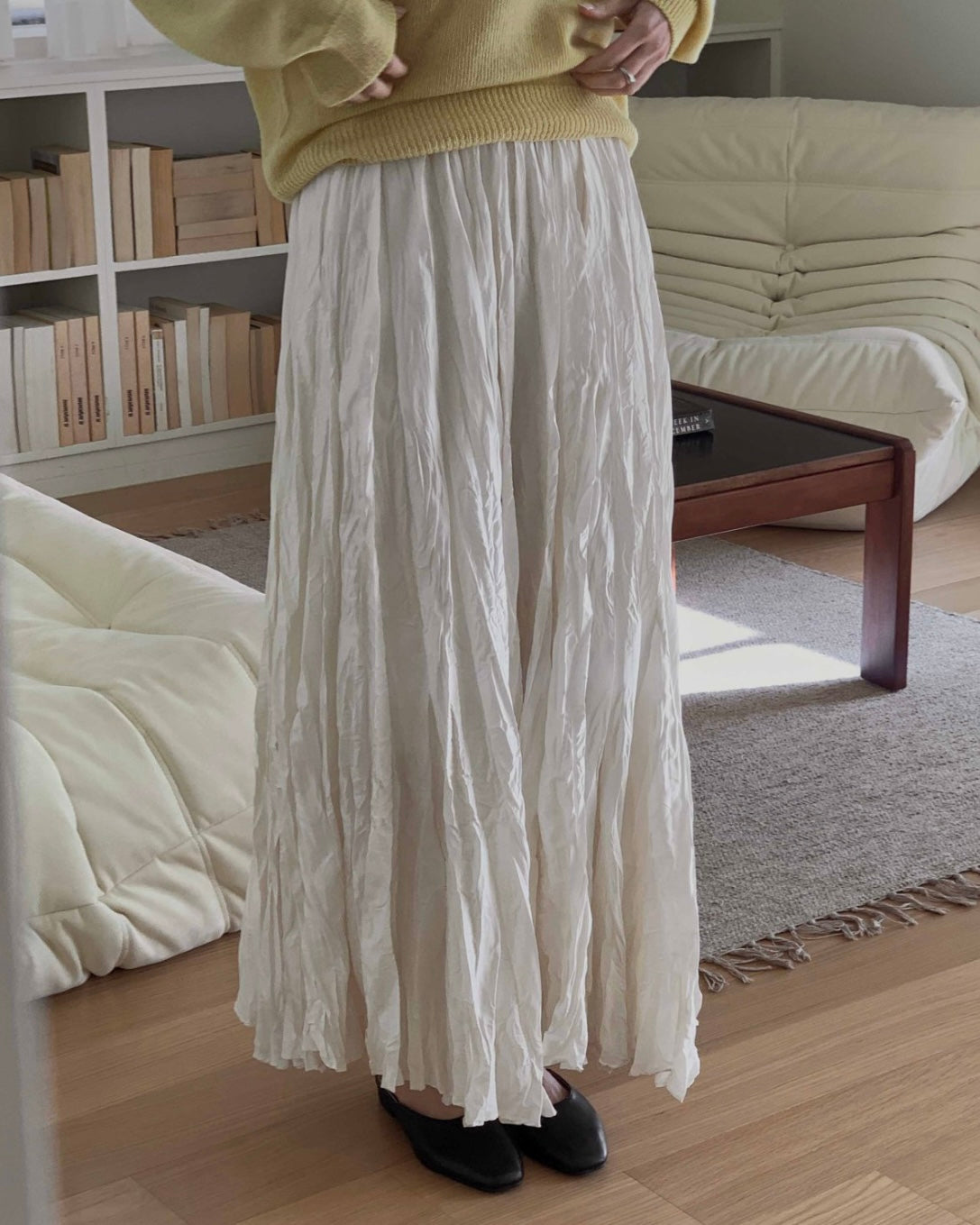 Shy Pleats Maxi Skirt