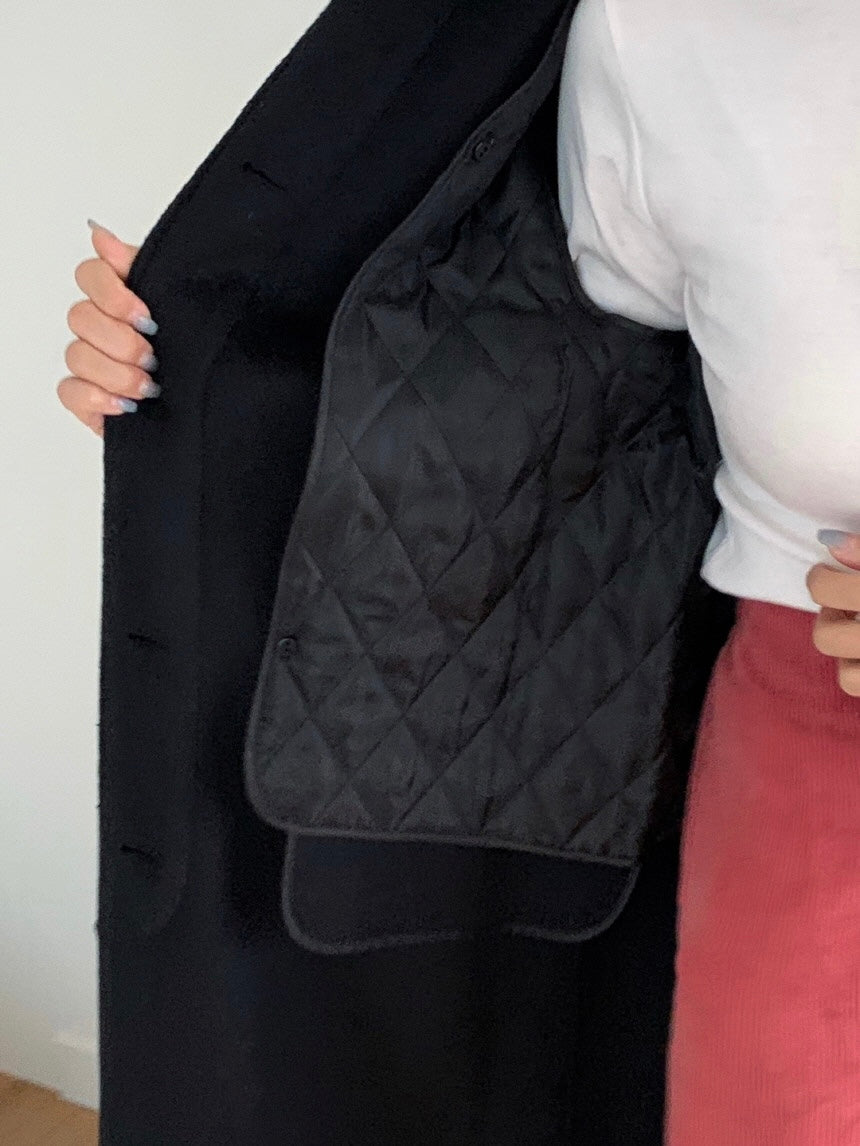 Vin 90% Wool Coat with Padded Vest