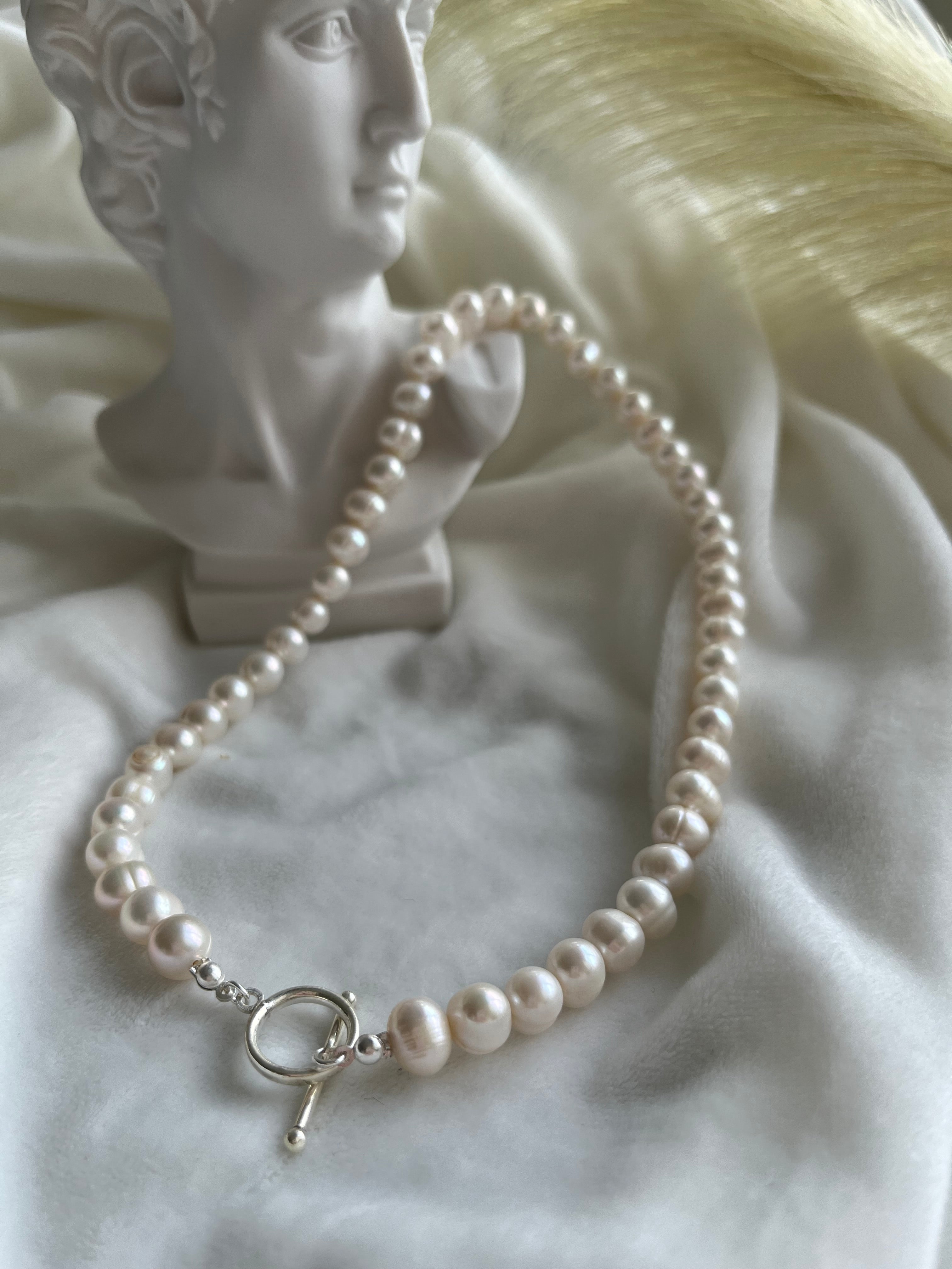Silver Ugly Freshwater Pearl Necklace