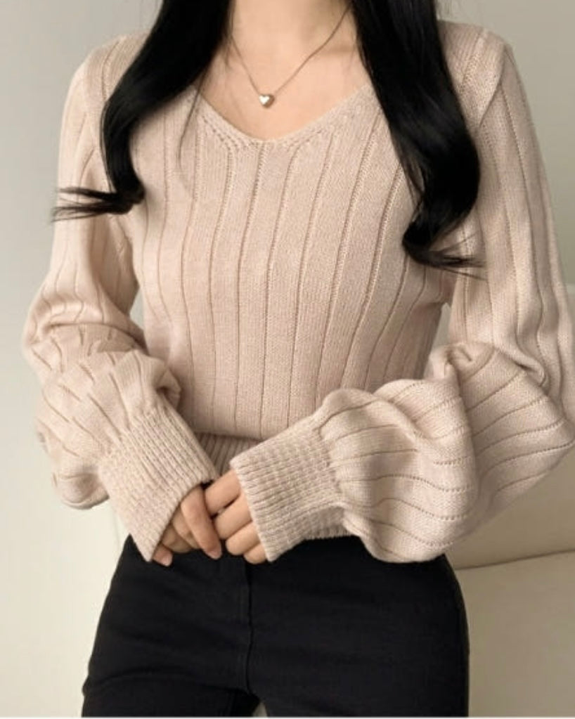 Balloon Sleeves Knit