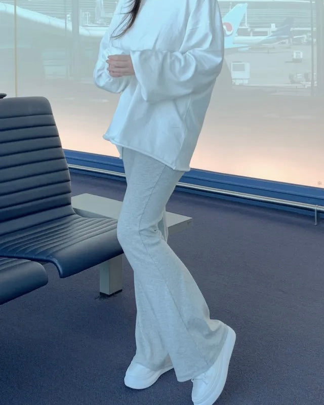 Modal Banding Flared Pants