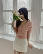 Collar Cable Cardigan