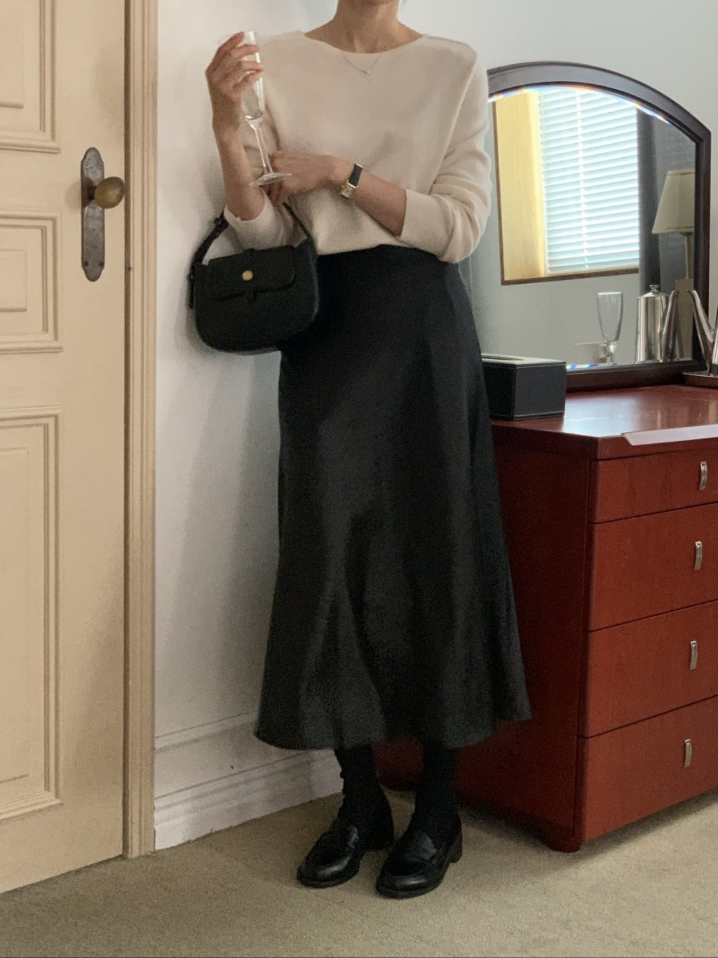 [S,M] Jian Satin Skirt