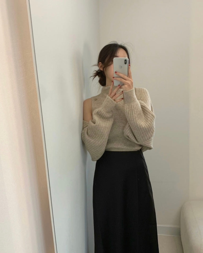 Button Bolero Cardigan Set