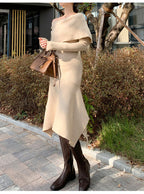 Off-Shoulder Knit Long Dress