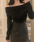 Stay-On Off-Shoulder Knit