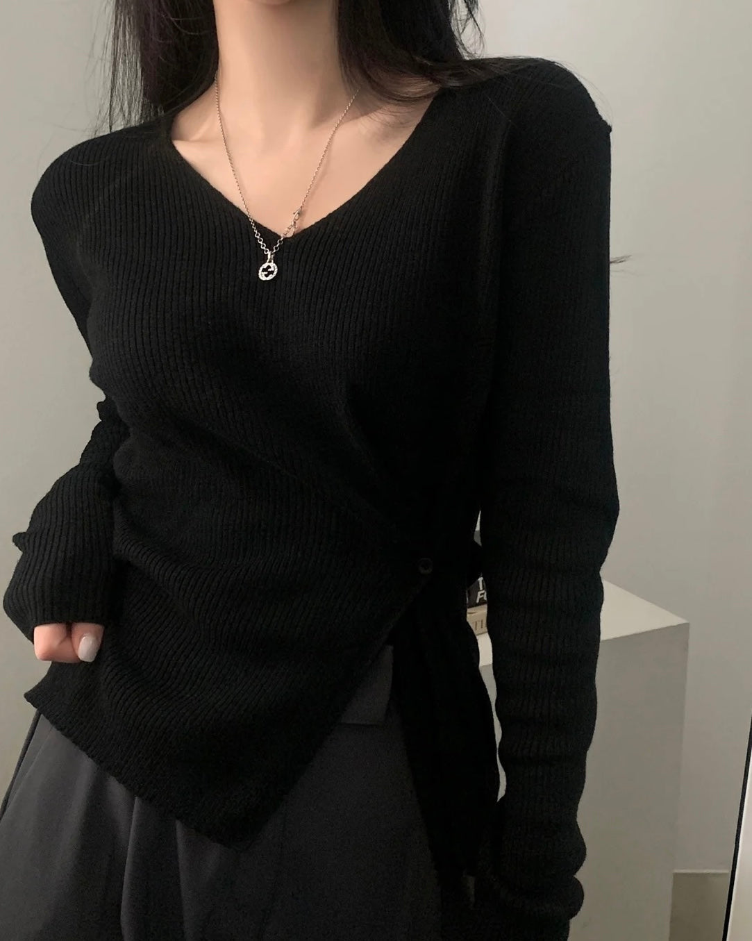 Bamboo Button Knit