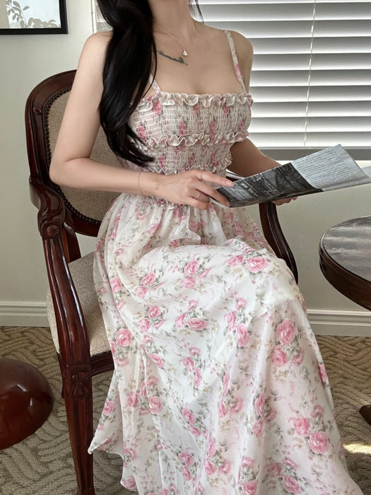 Flower Back Ribbon Dress