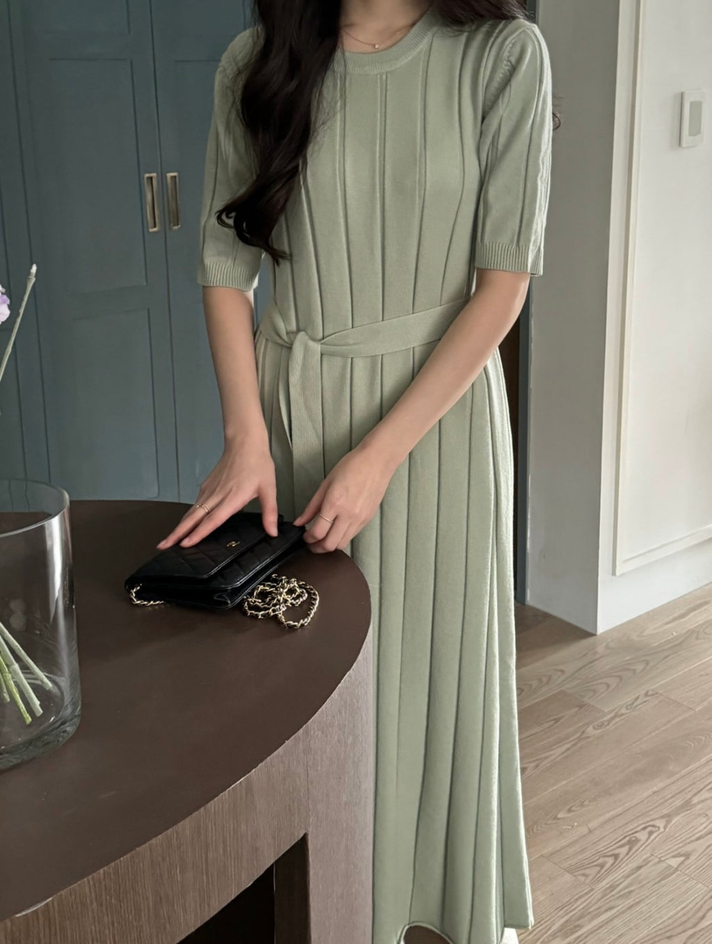 Laurent Pleats Dress