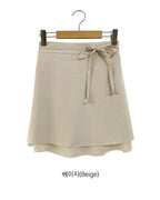 Ribbon Banding Mini Skirt