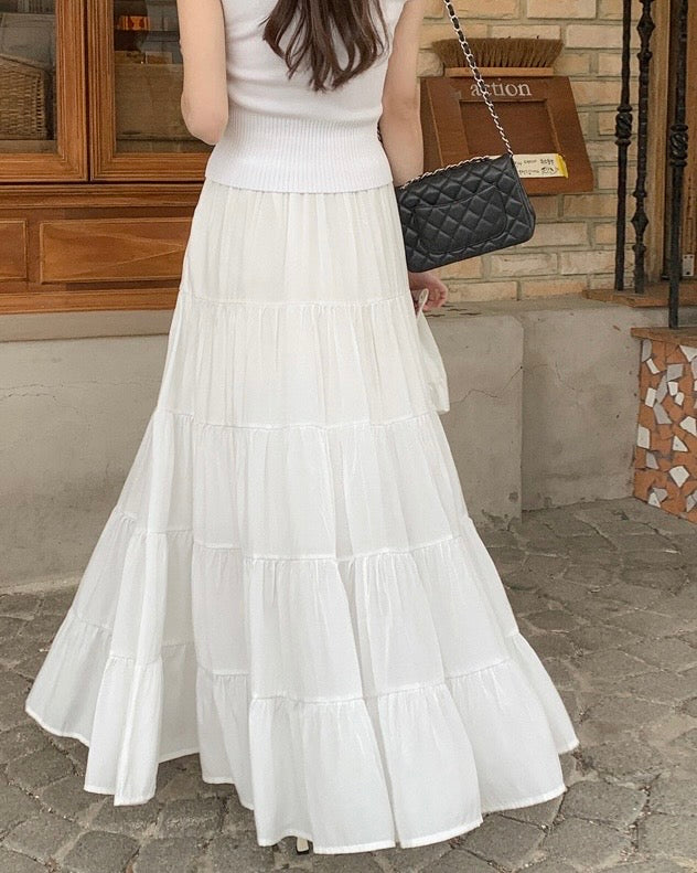 Shiny Cancan Maxi Skirt