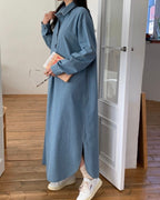 Denim Overfit Maxi Dress