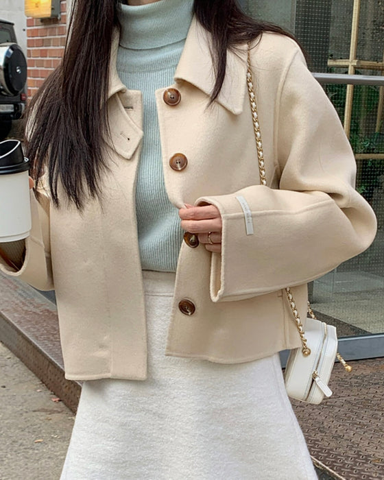 Butter 100% Wool Short Coat