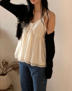 Ribbon Flare Cami Blouse