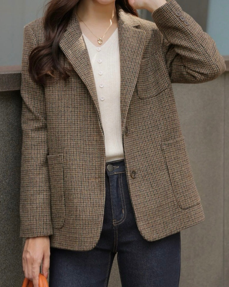 Classic Check Wool Jacket - 60% Wool