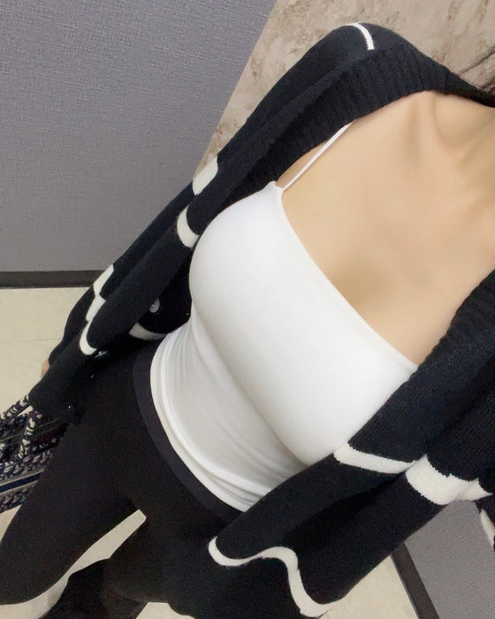 Brushed Shirring Camisole with Built-in Bra