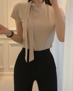 Modal Tie Short-Sleeves