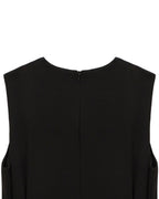 Side Button Sleeveless Long Dress