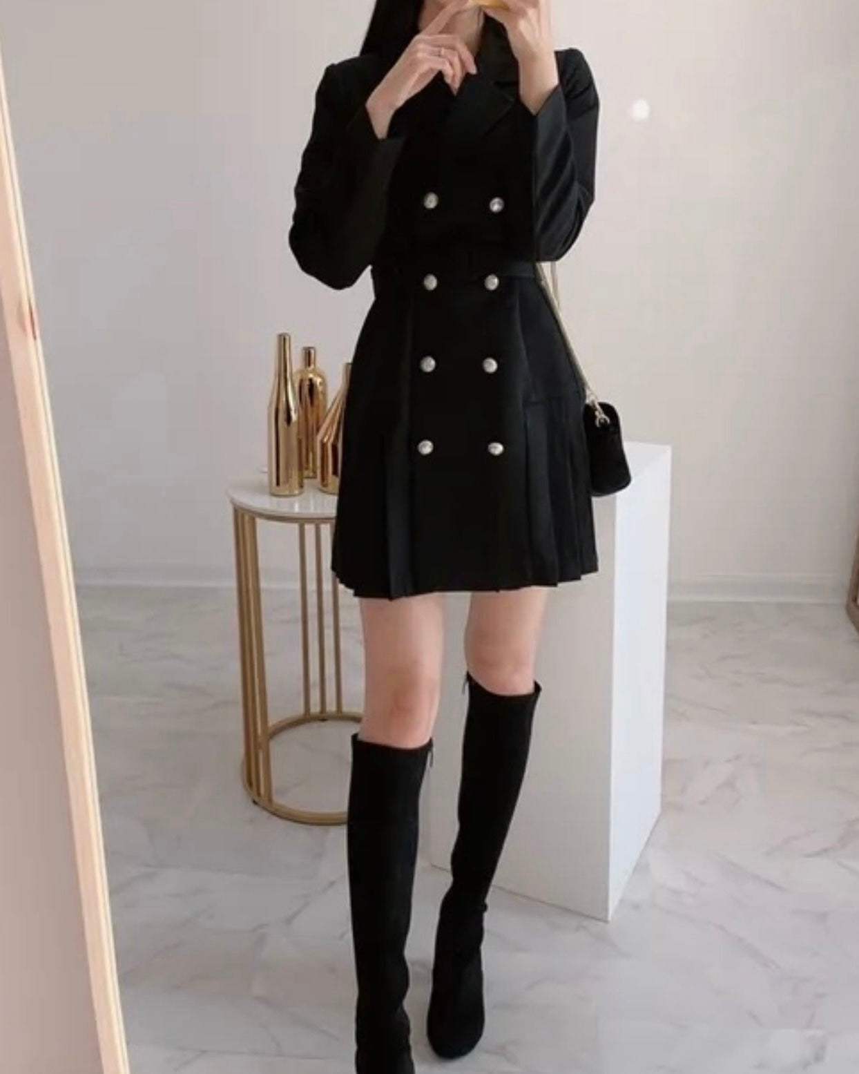 Pleats Jacket Dress