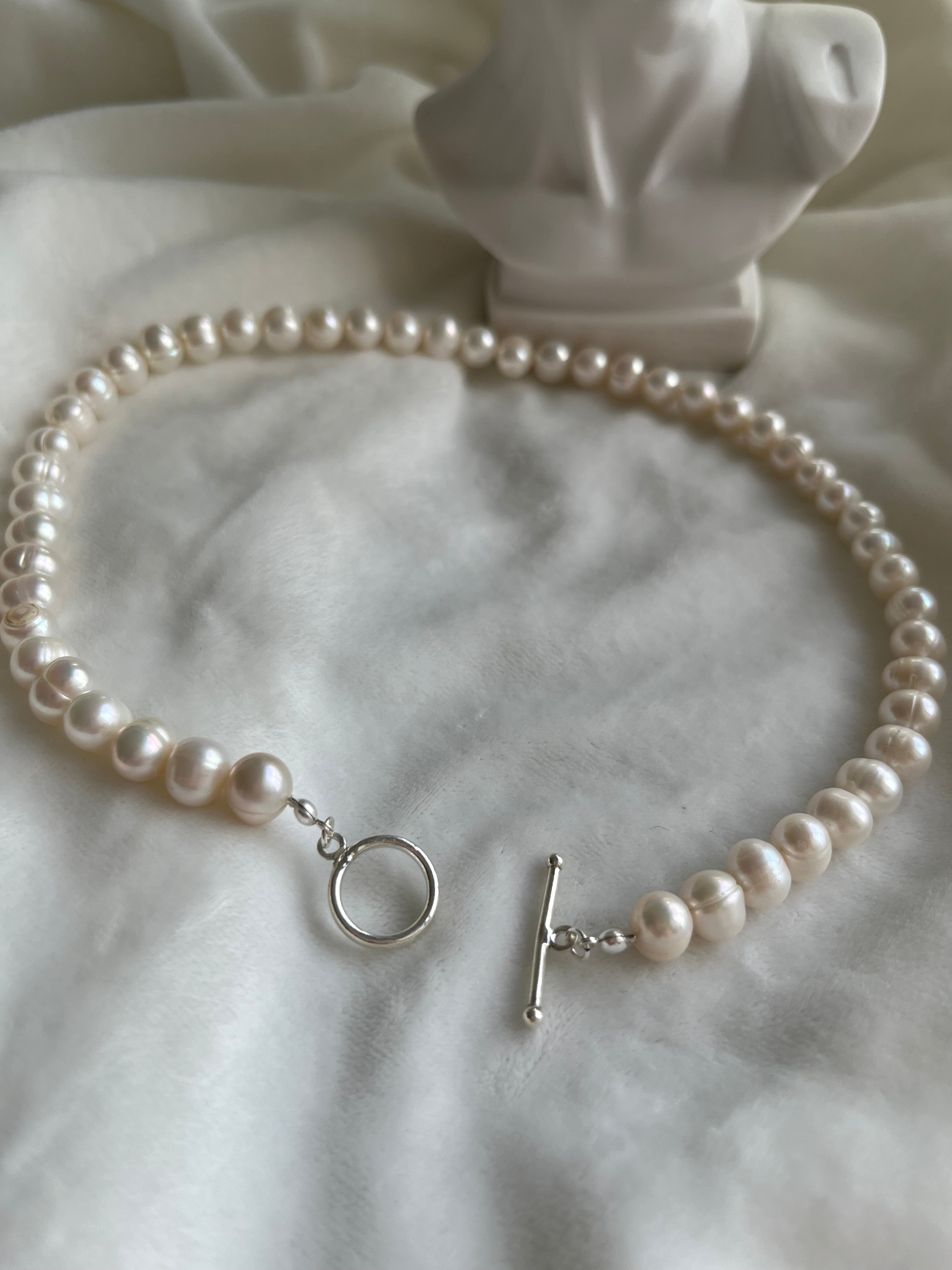 Silver Ugly Freshwater Pearl Necklace