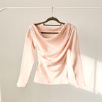 Shirring Off-Shoulder Long Sleeve