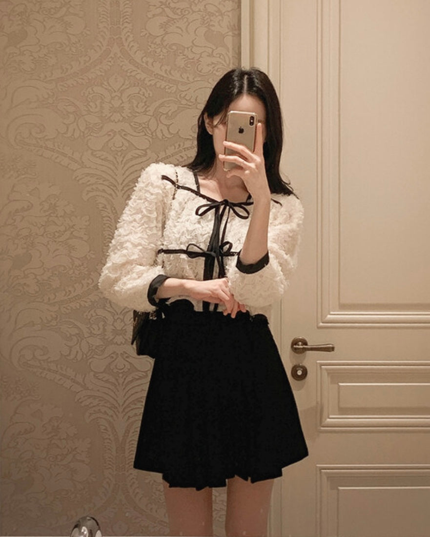 Floral Ribbon Cardigan