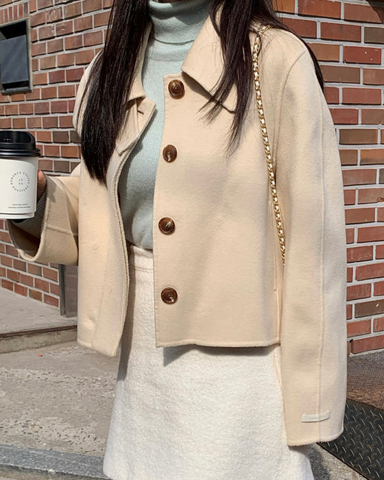 Butter 100% Wool Short Coat