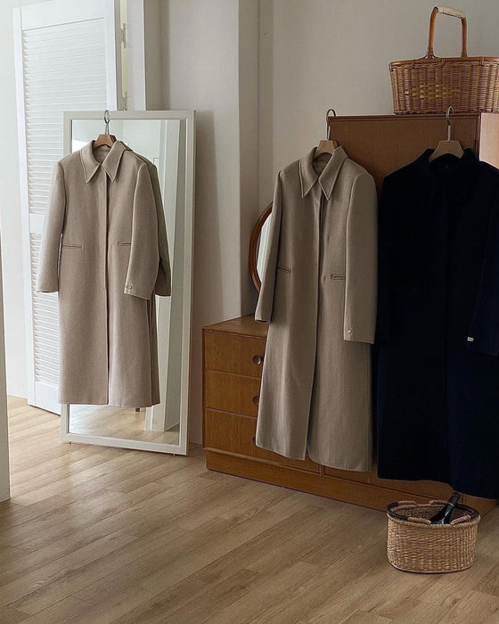 Vin Handmade 90% Wool Coat with Padded Vest