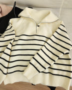 Soy Striped Half Zip-Up