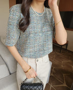Velours Tweed Blouse