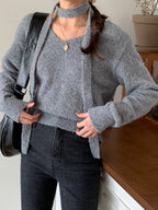Boucle Tie Knit Set