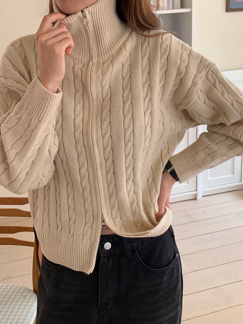 Pepper Knit Zip-Up
