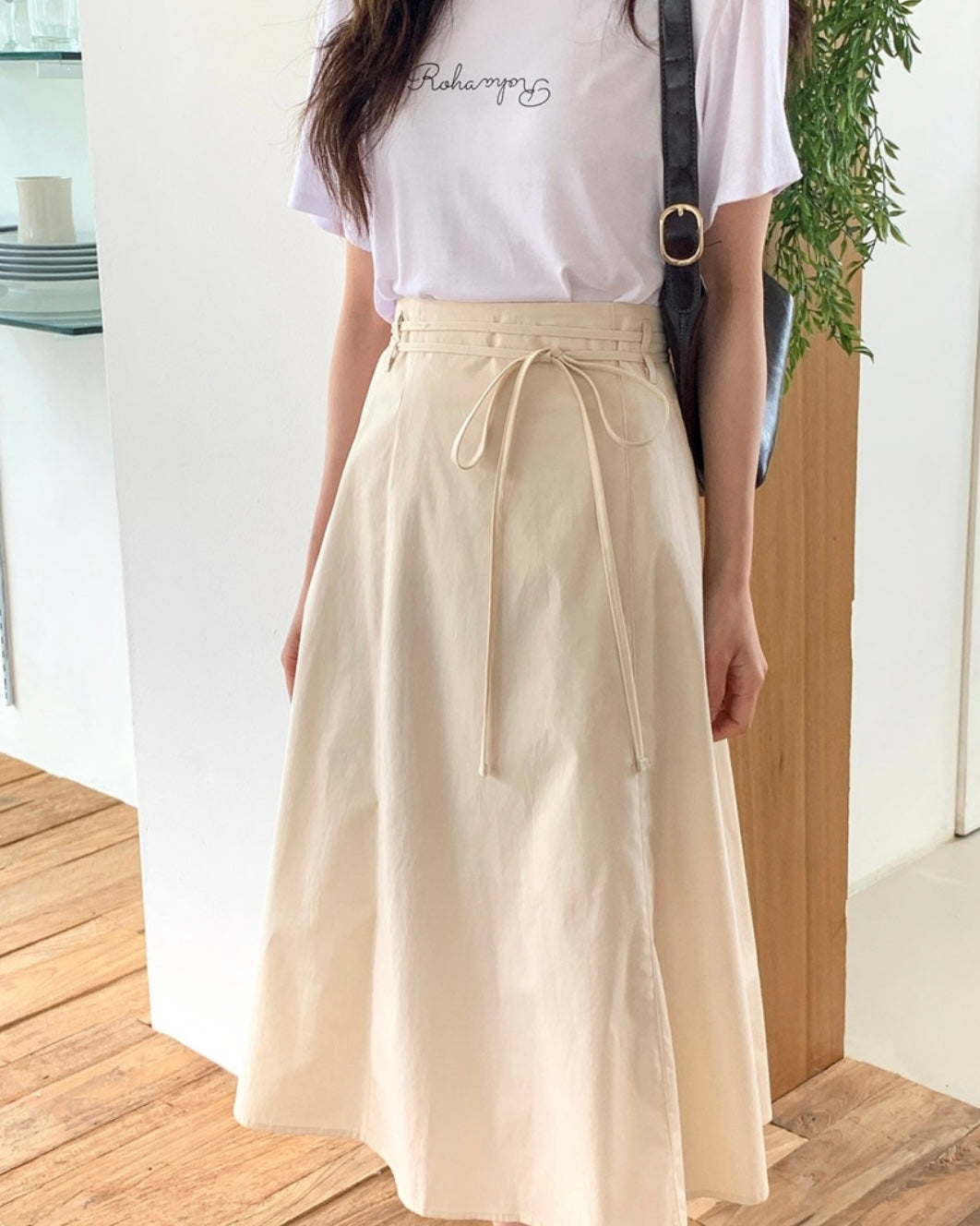 Cotton Ribbon String Skirt