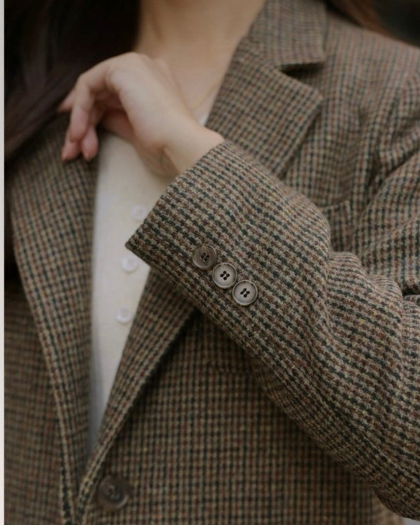 Classic Check Wool Jacket - 60% Wool