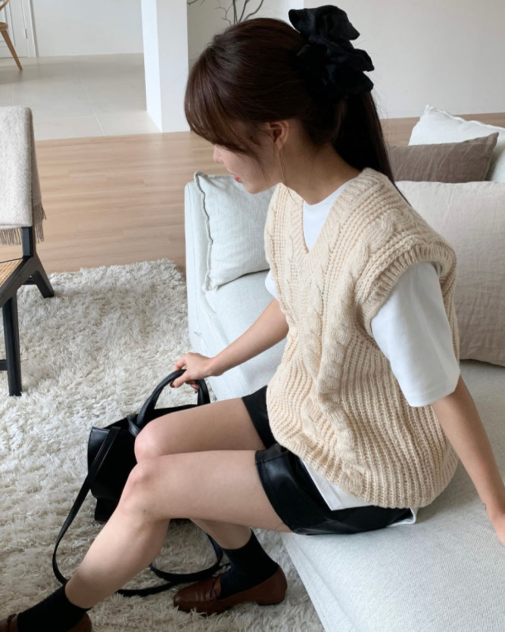 Andy Cable Knit Vest