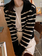 Moni Striped Knit Zip-Up