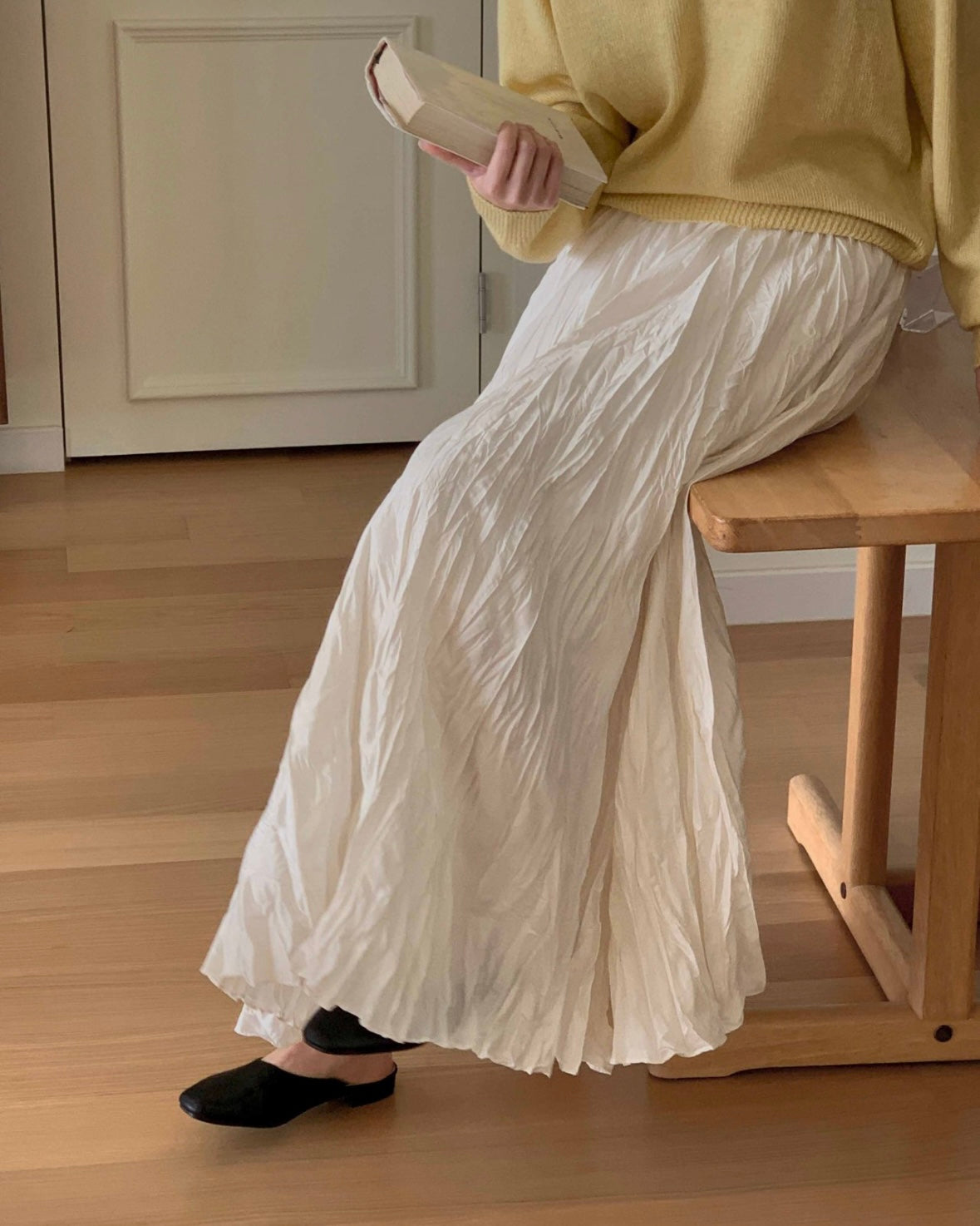 Shy Pleats Maxi Skirt