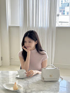 [ Pre-order ] Ribbed Cap-Sleeve Knit