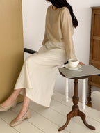 [S,M] Bath Belt Long Skirt Set