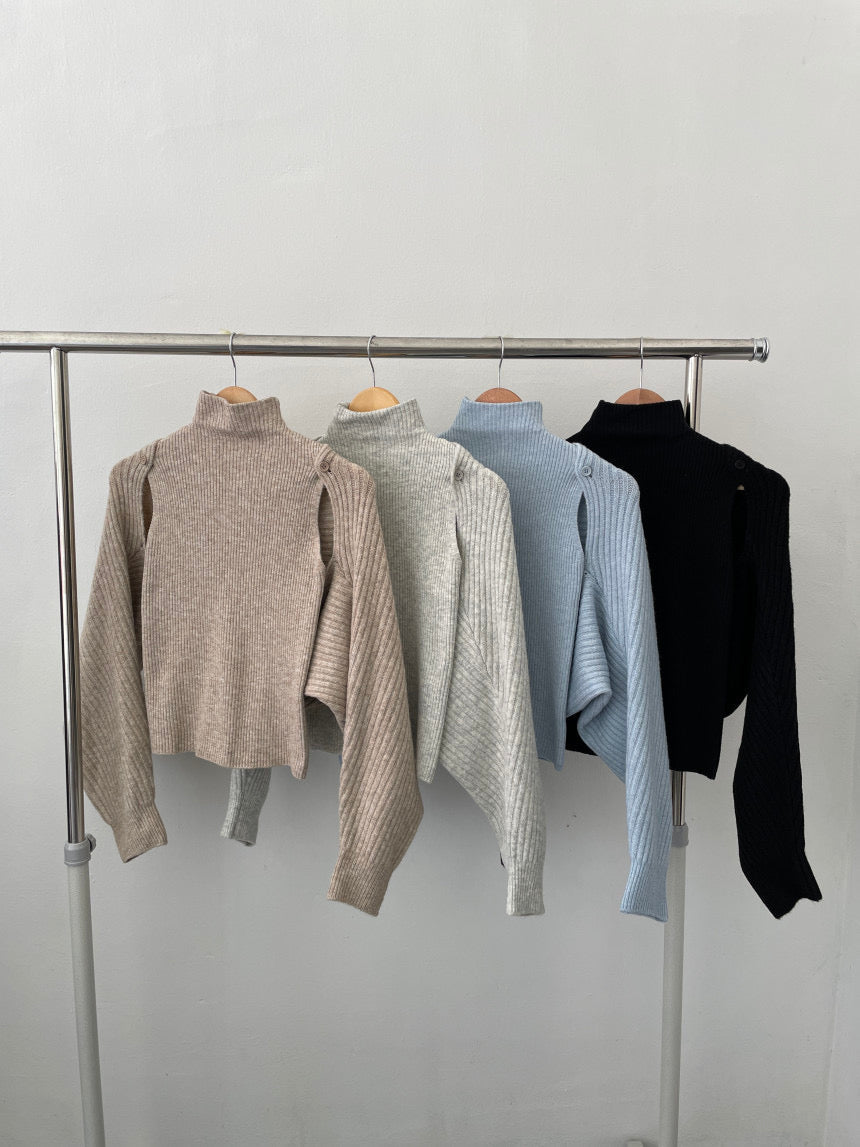 Button Bolero Cardigan Set