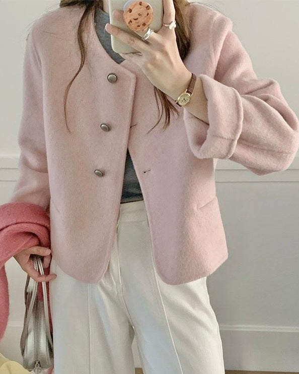 Round Wool Handmade Jacket