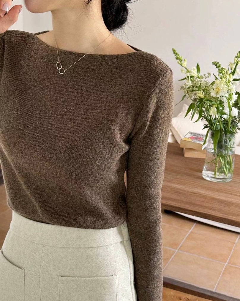 Ruby Boat-Neck Knit