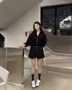 Layered Skirt Shirt Dress