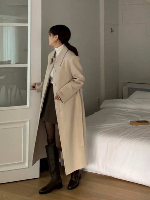Vin Handmade 90% Wool Coat with Padded Vest