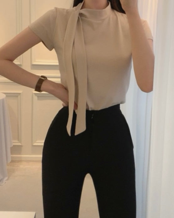 Modal Tie Short-Sleeves